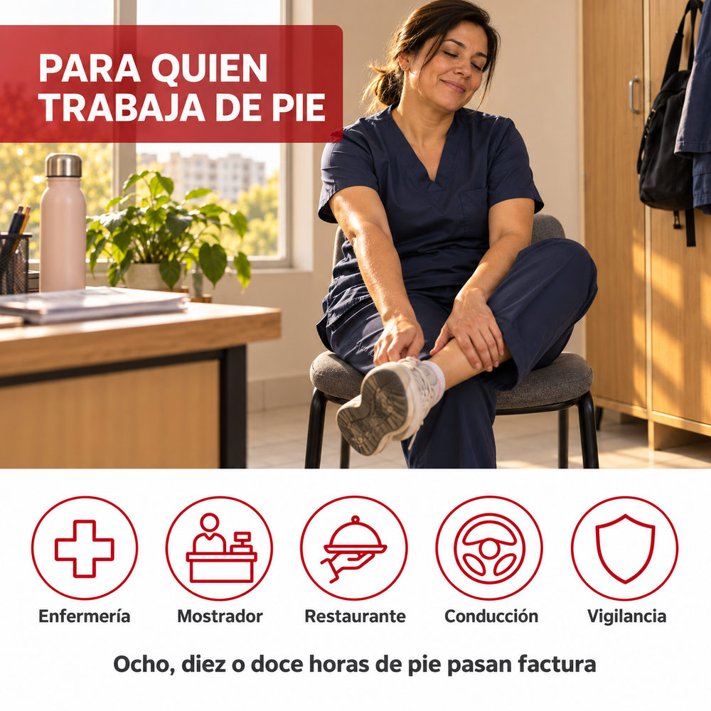 Llegas a las 6 p. m. y tus piernas ya no son tuyas